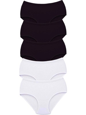 Çamaşır Kenti 5 Adet Tutku Kadın Yüksek Bel Bato Kalın Lastik Külot S5