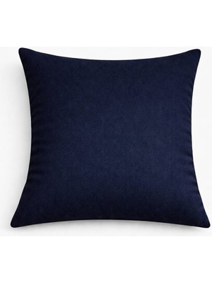 PerdeYap Kadife Dokulu Koyu Lacivert Kırlent Yastık Kılıfı ( 1 Adet )