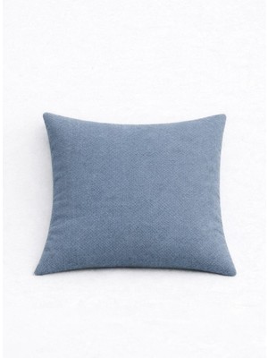 PerdeYap Kadife Dokulu Açık İndigo Kırlent Yastık Kılıfı ( 1 Adet )
