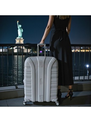 Kapella Accord Kırılmaz Pp Valiz Gri Orta Boy