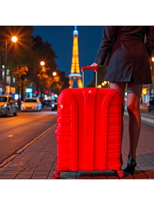 Kapella Accord Kırılmaz Pp Valiz Kırmızı Büyük Boy