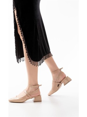 Sibel Gürel ST-003 Nut Rugan Günlük 4 cm Topuklu Bayan Ayakkabı