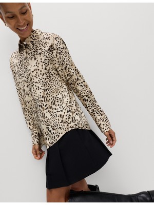 Marks & Spencer Desenli Düğmeli Regular Gömlek