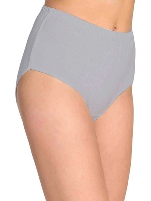 Çamaşır Kenti Tutku Kadın Yüksek Bel Bato Kalın Lastik Külot Gri