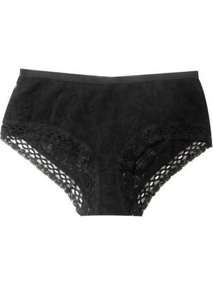 Pilelistore Şahinler Kadın Için Dantel Kenarlı Siyah Renk Bikini Külot Kod B722