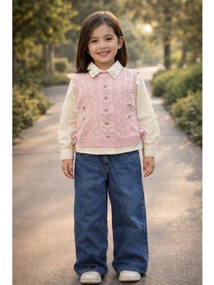 Gültekin Bebe Miss Elitte Süveter Gömlekli Takım 6-9 YAŞ-805929 - Pembe