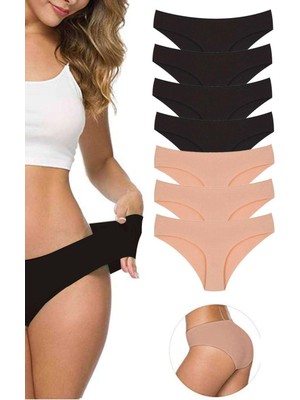 Çamaşır Kenti 7 Adet Kadın Dikişsiz Lazer Kesim Esnek Iz Yapmayan Külot S2