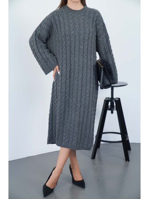 Pico Giyim Örgü Desen Triko Elbise