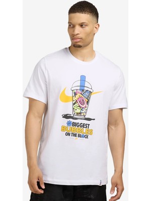 Nike Sole Food Cotton Mens Tee White Erkek Günlük Stil Tişört Beyaz