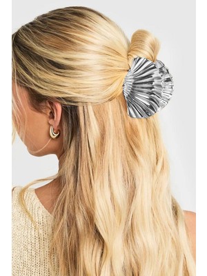 New Obsessions Gümüş Rengi Metal Midye Toka