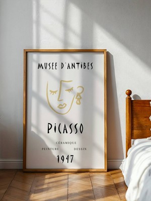 Fuart.Co Picasso Sarı Küpe Picasso Sanatı Poster Dijital Baskı Poster (Çerçevesiz) Psfu