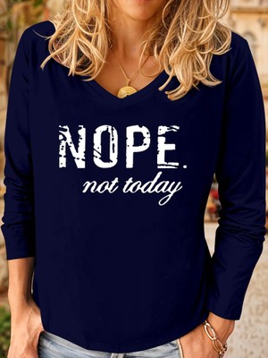 Etiler Collection Kadın Uzun Kollu V Yakalı Viskon Iki Iplik Bluz