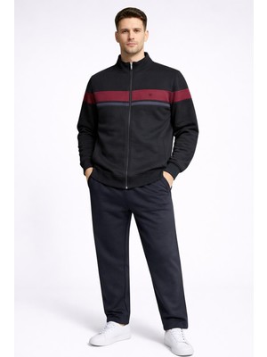 Pantoloncu Ali 3 Iplik Şardonlu Fermuarlı Eşofman Takımı