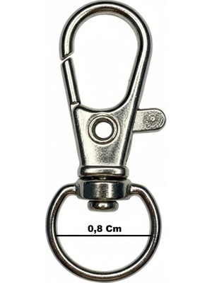 Orhan Çanta 20 Adet Mini Papağan Kanca - 0.8 cm (8 mm) Gümüş Renk Takı ve Klips Aparatı - Nikel Metal Klips