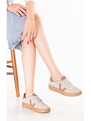 Gondol Içi Dışı Hakiki Deri Süet Anatomik Taban Hafif Spor Ayakkabı ES.170 - Bej Süet - 39 Bej Süet