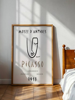 Fuart.Co Picasso Siyah Hatlar Picasso Sanatı Poster Dijital Baskı Poster (Çerçevesiz) Psfu