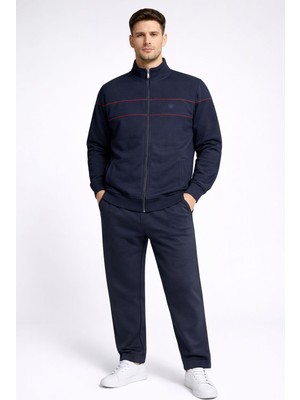 Pantoloncu Ali 3 Iplik Şardonlu Fermuarlı Eşofman Takımı