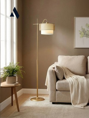 Alldesco Nexa Eskitme Gold Lambader | Tel Örgü Başlık, Yumuşak Işık ve Zamansız Şıklık