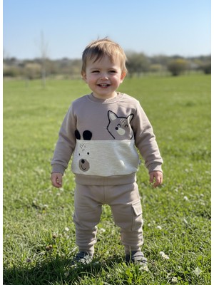 NAZAR Tilki Baskılı Erkek Bebek Takımı