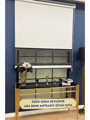 Volper Mekanik LZR130 Yeni Çift Renk Lazer Kesim Stor Beyaz Renk (Siyah Çıtalı)