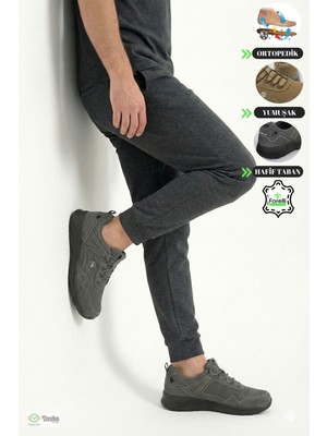 Forelli Erkek Bağcıksız Deri/teksil Yazlık Tam Ortopedik Spor Ayakkabı F25/SP46002