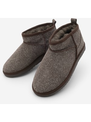 Marjin Kadın İçi Kürklü Günlük Bot Pasep Kahve