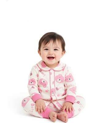 Buufuu Bebek Yenidogan Çocuk Pamuklu Oya'li Alt Üst Takım Hediyelik