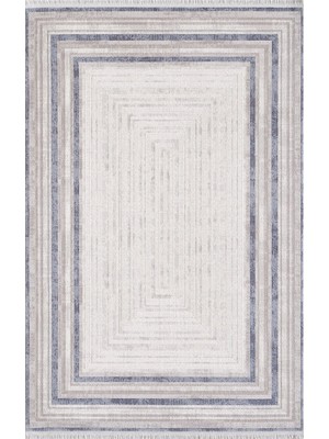 Halı Sepeti Artemis Halı Romantik 02432B Gri Mavi Halı Yumuşak Dokulu Salon Koridor Mutfak Yatak Odası Halısı