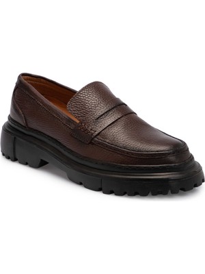 Tergan Kahverengi Hakiki Deri Erkek Loafer - E25S1AY57673-A42