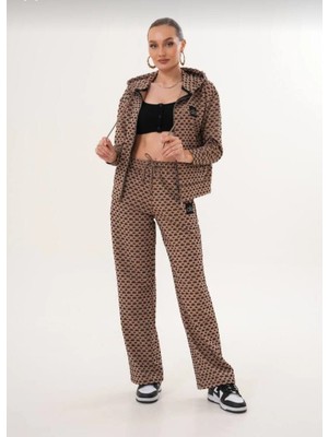 Oversize Kaşe Kaban Krem Renk