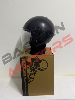 Başkan Motosiklet Yarım Kask - A Kalite Mat Siyah