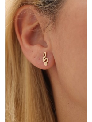 Yavuz Kuyumculuk 14 Ayar Altın Nota Top Küpe