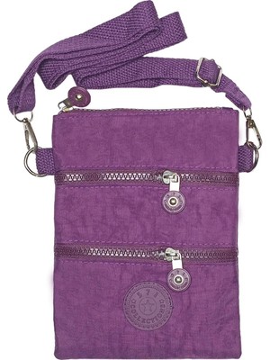 571 Collections Çapraz Askılı Üç Bölmeli Pratik Telefonluk Çanta Mor Model: (571-15G)