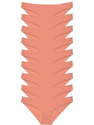 Çamaşır Kenti 9 Adet Süper Eko Set Likralı Kadın Slip Külot Pudra