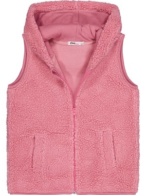Civil Girls Düz 6-9 Yaş Yelek - Pembe 8-9 Yaş