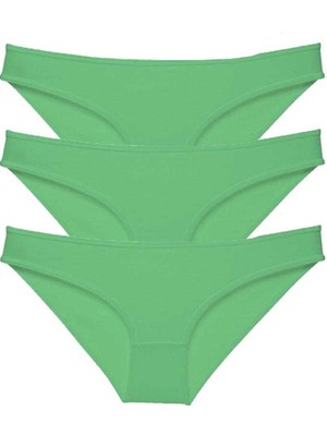 Çamaşır Kenti 3 Adet Süper Eko Set Likralı Kadın Slip Külot Yeşil