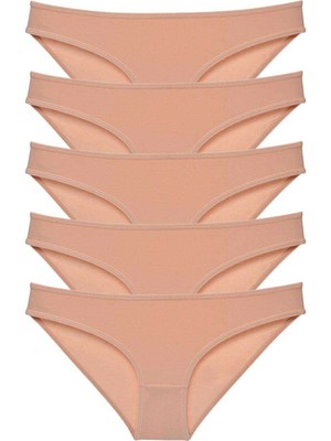 Çamaşır Kenti 5 Adet Süper Eko Set Likralı Kadın Slip Külot Ten