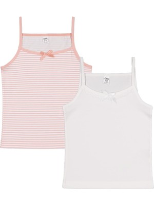 Civil Girls Çizgili  2-10 Yaş Kız Çocuk 2'li Atlet - Standart 10-11 Yaş