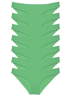 Çamaşır Kenti 7 Adet Süper Eko Set Likralı Kadın Slip Külot Yeşil