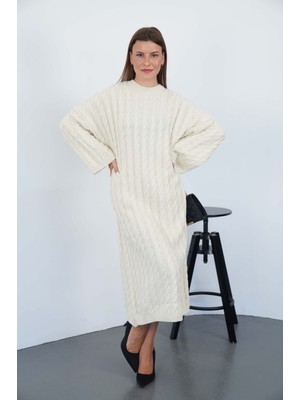 Pico Giyim Örgü Desen Triko Elbise