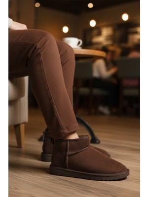 Walkway Ayakmod U-19 Kürklü Soğuğa Dirençli Kahve Kadın Bot