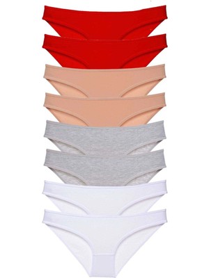 Çamaşır Kenti 8 Adet Süper Eko Set Likralı Kadın Slip Külot 532