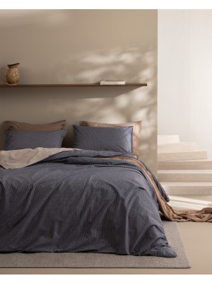 Madame Coco Arcane Çift Kişilik %100 Pamuk Ranforce Baskılı Nevresim Takımı - Lacivert