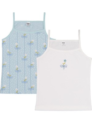 Civil Girls Flower 2-10 Yaş Kız Çocuk 2'li Atlet - Standart 10-11 Yaş