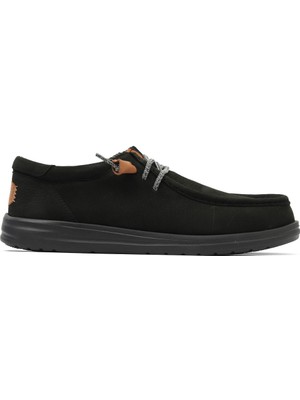 Hey Dude Siyah Deri Hey Dude Wally Grip Craft Erkek Ayakkabı 35HD40175 35HD40175