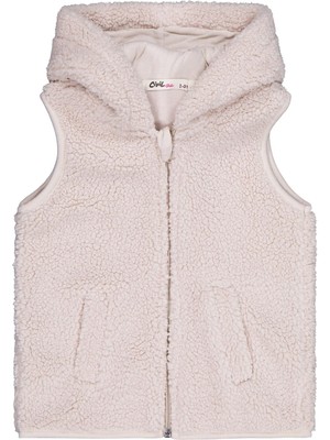 Civil Girls Düz 2-5 Yaş Yelek - Bej 5-6 Yaş