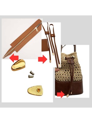 Angel Çanta Aksesuar Light Gold Renk Fermuar Stop Büzgü Ucu 2 Adet