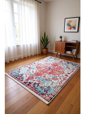 Blghome Dokuma Tabanlı Kolay Tamizlenir Dekoratif Halı BLG3806