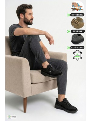 Forelli Erkek Bağcıksız Deri/teksil Yazlık Tam Ortopedik Spor Ayakkabı F25/SP46002