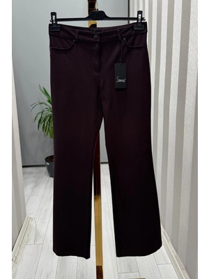 Sentez Kanvas Ispanyol Paça Pantolon Kahve 5531